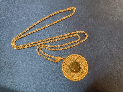 22 Ayar Dorika Çerçeve Ziynet Altın Kolye